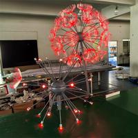 Dia 80cm RVB extérieur étanche LED pissenlit lampe jardin lumière parc paysage éclairage 3D Simulation de pissenlit lampe