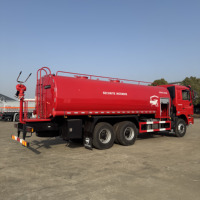 Camion de pompiers Shacman 6x4 diesel |   Véhicule de lutte contre l'incendie et d'arrosage à double usage avec réservoir d'eau haute capacité personnalisé