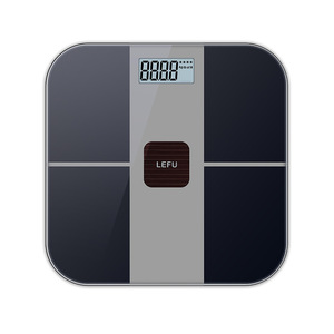 Pèse-personne intelligent rectangulaire noir à détection tactile, capteur haute précision, fonctionne sur piles, pour la maison et la salle de sport - Product Image 3