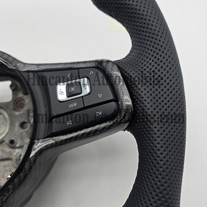 Nuevos productos explosivos, volante de fibra de carbono LED de cuero perforado para Volkswagen Golf 7,5 GTI, volante de coche - Product Image 6