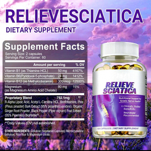 Cápsulas de Gel Suave para la Salud Ósea SCIATICA, Citrato de Calcio 500 mg, Cápsulas de Gel Suave con Vitaminas, Apoyo Nervioso - Product Image 4