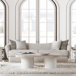 Canapé d'angle moderne de luxe 3 places en tissu gris avec sièges profonds, dossier carré et accoudoirs encastrés pour salon - Product Image 4