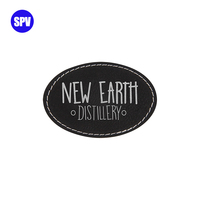 Chapeau en similicuir personnalisable au laser, patchs rectangulaires, écusson fer sur cuir