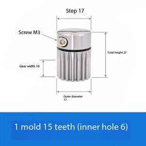 Engrenage droit de précision en acier 40Cr trempé et martelé, module <span class=keywords><strong>1</strong></span>, 18 dents, avec <span class=keywords><strong>boss</strong></span> de montage moteur, type à épaule 1m - Product Image 6