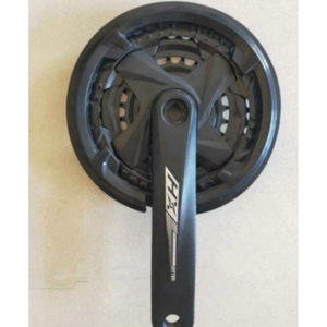 Pédalier de VTT en alliage d'aluminium 130 mm BCD, plateaux creux, noir, 3 pièces - Product Image 4