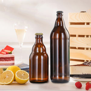 Botella de cerveza gruesa al por mayor botellas de cerveza marrón de vidrio de cuello largo para envases de cerveza y refrescos con tapa corona - Product Image 3