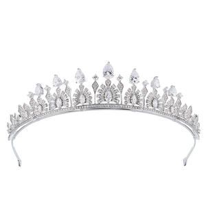 Romantico personalizzato nuovo design zircone CZ <span class=keywords><strong>gioielli</strong></span> <span class=keywords><strong>corona</strong></span> in argento <span class=keywords><strong>gioielli</strong></span> da sposa diadema - Product Image 5