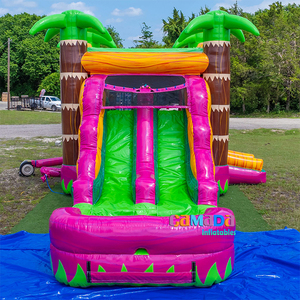 Per bambini luna gonfiabile Moonwalk Water Jumper buttafuori a doppia corsia scivolo gonfiabile <span class=keywords><strong>castello</strong></span> scivolo Combo Jumping affitti commerciali - Product Image 5