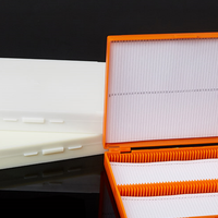 Microscope Slide Storage Box HIPS 12/25/50/100 Slide Capacity Durable Cork Lining Numbered Slots 25*75mm Standard Stackable Hist