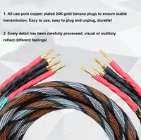 Cordon de connexion de haut-parleur XSSH DIY, fiche banane plaquée or HIFI de haute qualité, câble de haut-parleur Audio