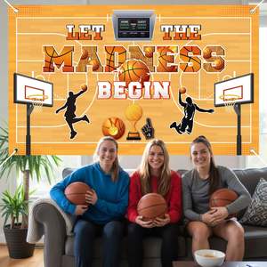 Decoraciones para Fiesta de Baloncesto de Marzo, Pancartas con el Tema 'Que Comience la Locura', Decoración de Cumpleaños con Temática Deportiva, Artículos para Fiestas Infantiles - Product Image 4