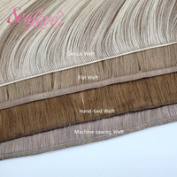 Extensions de cheveux humains Deep Wave Genius Weft, aspect naturel, pour salon, amélioration du volume