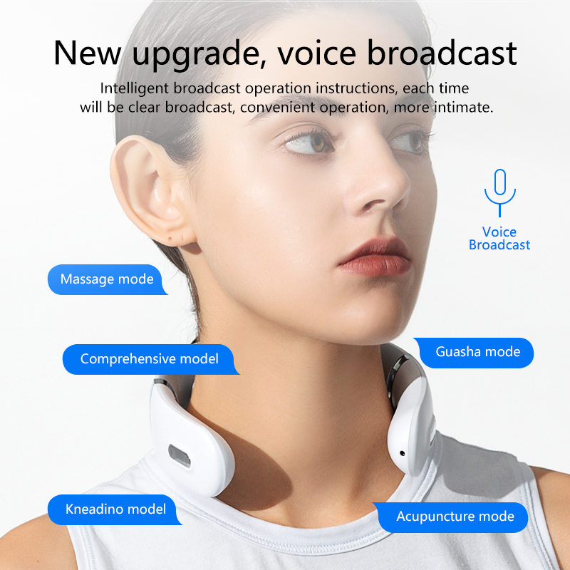 New Product 2021Cervical Traction Therapy Vibration Massager Foldable Health Care Pain Relief Heating Pulse Neck Massager