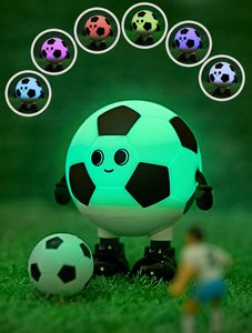<span class=keywords><strong>Lampe</strong></span> <span class=keywords><strong>de</strong></span> <span class=keywords><strong>chevet</strong></span> RGB en silicone souple pour enfant, veilleuse <span class=keywords><strong>de</strong></span> football à intensité variable, cadeau pour bébé et enfant - Product Image 6
