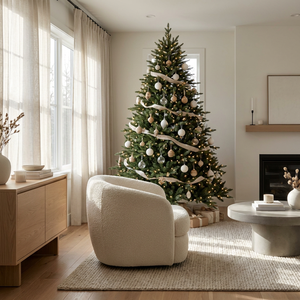 <span class=keywords><strong>Sapin</strong></span> de Noël artificiel haut de gamme de 2,3 m pré-éclairé, en PE 100 % toucher réel, avec lumières LED certifiées, alimentation USB de haute qualité - Product Image 5