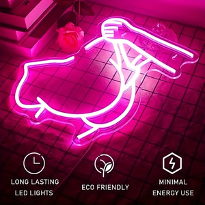 لافتة نيون وردية - إضاءة نيون مخصصة على شكل سيدة مثيرة لديكور غرفة الرجال مع طاقة USB، إضاءة نيون LED لتزيين الجدران - Product Image 4