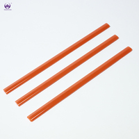 Nouvelle couleur 2026, tige en verre borosilicate orange mandarine, matière première pour gobelets à eau, tige d'agitation