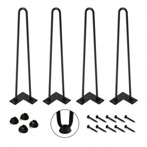 Patas de Horquilla Wekis de Metal Negro Satinado, 2 Varillas de Latón de 12mm y 8 Pulgadas, para Proyectos de Bricolaje en el Hogar, para Cafeterías, Salas de Estar y Hospitales - Product Image 2