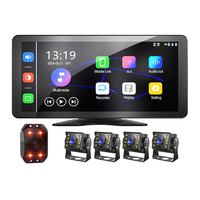 Écran tactile 10,36 pouces avec alarme d'angle mort BSD, Carplay sans fil, Android Auto, moniteur DVR, caméra de recul pour remorque de voiture MP5