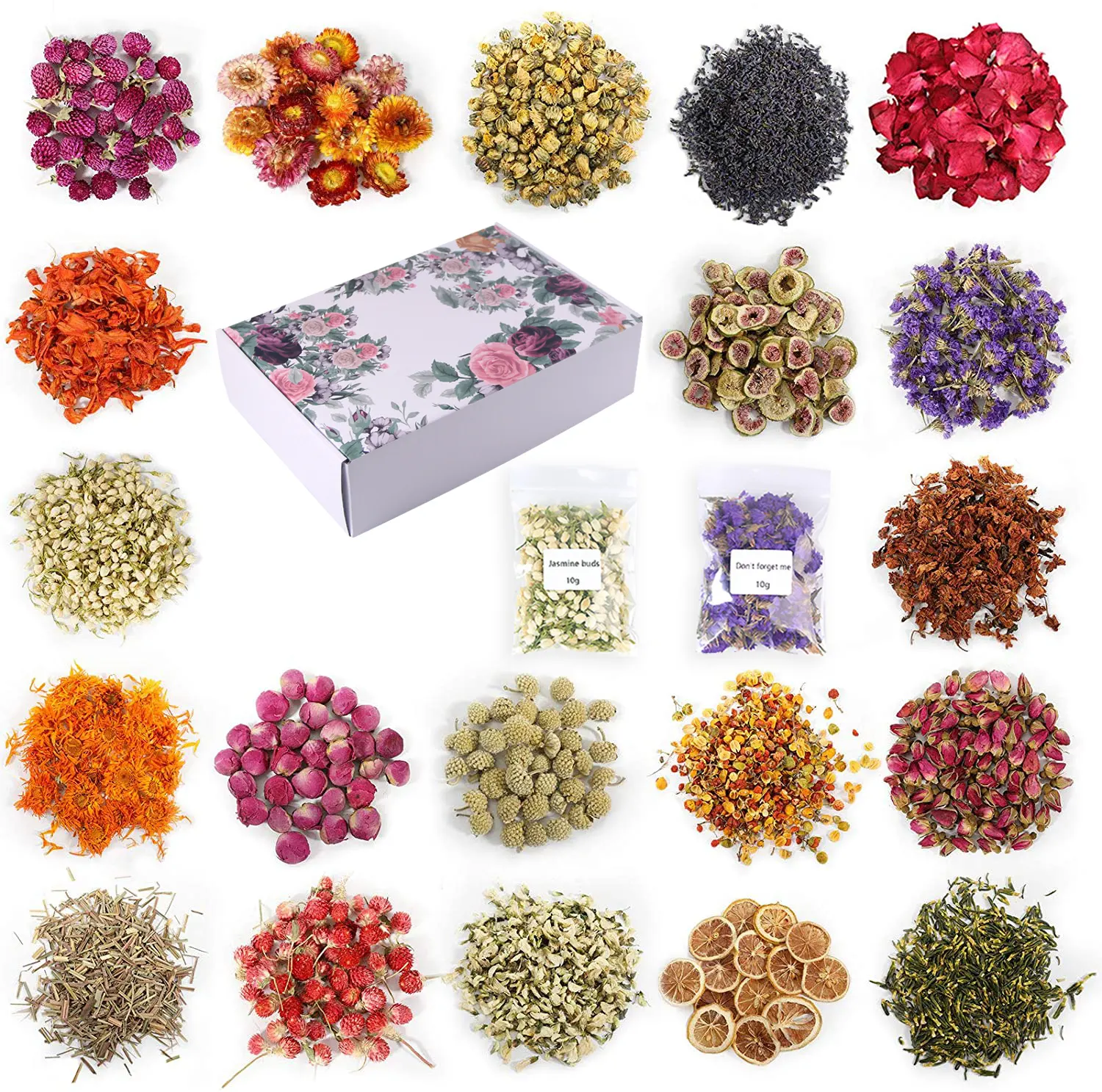 Natural handmade candles dried flowers for scented candle dry flower and resin dry flower for decoration