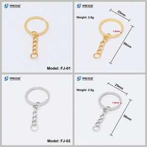 YIWANG al por mayor: Piezas de plata para llaveros con anillas abiertas y conectores, cadena de llavero dividida para manualidades y joyería DIY - Product Image 4