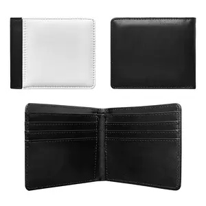 남성용 도매 또는 맞춤형 빈 흰색 pu 가죽 승화 지갑