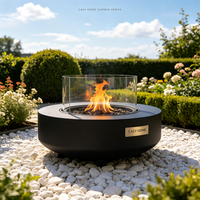 Table de foyer extérieure de qualité commerciale pour restaurant, café, cour et aménagement de lieux nocturnes