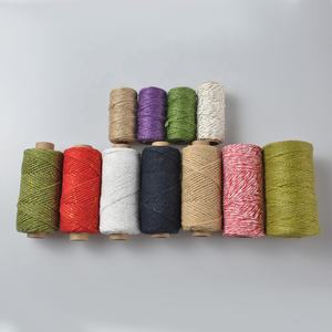 Düşük fiyat 3mm 4mm 5mm tığ triko el sanatları için geri dönüşümlü örgülü halat sicim pamuk ipliği - Product Image 2