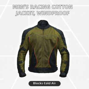 Chaqueta de Invierno para Hombre, Mezcla de Poliéster/Algodón, Estampado por Transferencia de Calor, Manga Larga, Inspirada en Equipos de Carreras, Traje Casual para Motociclismo - Product Image 2