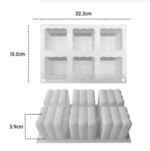 6 piezas de vela perfumada molde Mousse pastel Chocolate herramienta de bricolaje - Product Image 6