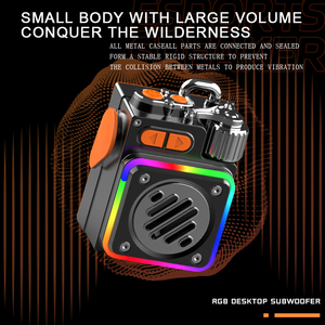 K5 <span class=keywords><strong>Portable</strong></span> <span class=keywords><strong>Gamer</strong></span> Mini RGB BT5.4 Subwoofer Haut-parleur en métal sans fil à effet de lumière pour la <span class=keywords><strong>promotion</strong></span> de la musique en plein air - Product Image 6