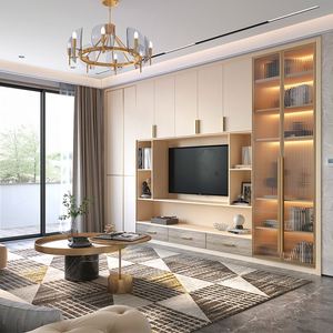 Mueble de TV Moderno y Elegante de Madera con Función LED para Sala de Estar, Apartamento u Hotel - Product Image 2