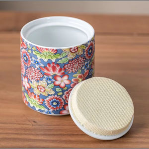 European Painted Ceramic Cylinder <b>Jar</b> Portable Home Decor for <b>Tea</b> Multifunctional Jewelry Food <b>Coffee</b> Bean Storage - Product Image 4