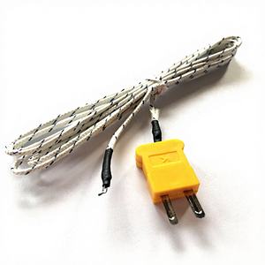 مستشعر حرارة من النوع K سريع الاستجابة مع طرف مكشوف قابل للتخصيص وقابس أصفر صغير - Product Image 3