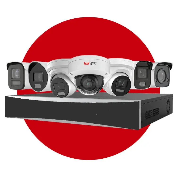 호환 가능한 HIKWIFI 2MP 4MP 8MP 4K 풀 컬러 불릿 돔 POE IP 보안 CCTV 카메라 (NVR DVR PTZ 포함)