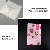 Sac d'emballage pour masque en feuille plastique PET/AL/PE, personnalisable, réutilisable, étanche à l'humidité, avec trois côtés scellés, recyclable et refermable