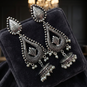 Pendientes colgantes de plata con diamantes y perlas para niñas, ropa informal y de fiesta, regalos geniales - Product Image 3