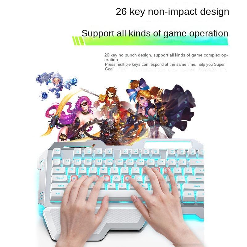 Haohuaxin RGB Backlit Mechanical Laptop Keyboard Three-piece Wired ...
