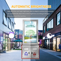 City Street tri intelligent 2 compartiments poubelles énergie solaire Double défilement publicité LED boîte à lumière poubelle
