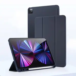 Hot Selling For Ipad Protective Cover With Pen Slot Protective Covert Ipro 11/12.9 Inch Silicon Flat Shell Ipad Protective Case