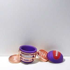 Casque de rugby de style 2024, moulin à tabac et à herbes. Broyeur à herbes en métal zinc créatif à quatre couches de 63 mm. - Product Image 5