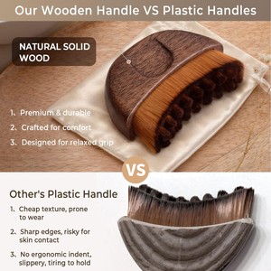 Nouvelle brosse de <span class=keywords><strong>maquillage</strong></span> professionnelle de haute qualité 2026, en poils synthétiques doux et vegan, pour le contour du visage et le drainage lymphatique, avec manche en noyer - Product Image 3