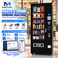 Distributeur automatique de snacks et de boissons, équipement de vente au détail compact, six étagères, écran LCD, contrôle de la température, surveillance à distance
