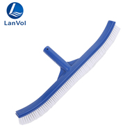 Brosse de nettoyage murale portable Lanvol de 18 pouces pour piscine, haute efficacité pour l'élimination des algues, pour piscines en vinyle/PVC