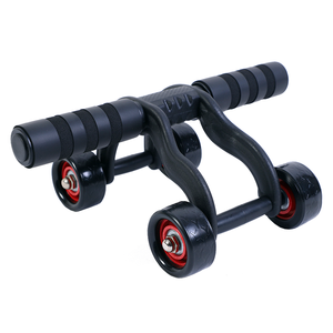 Rullo per Addominali WQ a 4 Ruote per <span class=keywords><strong>Fitness</strong></span> Domestico, in EVA PVC Nero, per Allenamento della Forza del Core e Sviluppo Muscolare Addominale, Opzioni Personalizzabili - Product Image 2