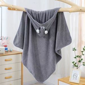 La serviette <span class=keywords><strong>de</strong></span> <span class=keywords><strong>bain</strong></span> pour enfants en velours corail doux absorbe l'eau Serviette <span class=keywords><strong>de</strong></span> dessin animé à capuche pour bébé à séchage rapide - Product Image 6