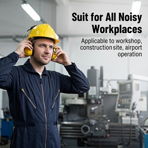 Couvre-oreilles de sécurité insonorisés avec <span class=keywords><strong>bandeau</strong></span>, mousse acoustique interne, protège-oreilles de sécurité <span class=keywords><strong>pour</strong></span> l'atelier, <span class=keywords><strong>pour</strong></span> <span class=keywords><strong>dormir</strong></span> - Product Image 5