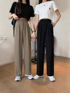 Pantaloni Casual a vita alta da donna pantaloni eleganti da ufficio estivi <span class=keywords><strong>con</strong></span> Logo ad asciugatura rapida nuovo abito di moda di grandi dimensioni - Product Image 4