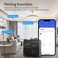 Compatible con Tuya, Interruptor Inteligente Wifi de 4 Canales, 85-250v RF433, Control Remoto por Aplicación, Relé de 4 Canales, Funciona con Alexa y Google Home