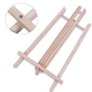 Toile tendue avec kit de 14 mini chevalets en bois, support de table pour artiste, pour peinture, fête, peintures à l'huile et acryliques - Product Image 3